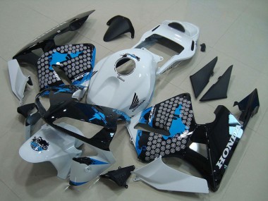 Shop 2003-2004 Honda CBR600RR Motorcycle Fairing - White Blue Glossy Black
