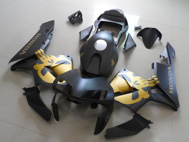 2003-2004 Honda CBR600RR Motorcycle Fairings - Matte Black Gold