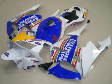 Shop 2003-2004 Honda CBR600RR Motorcycle Fairings - White Blue Yellow Rothmans