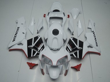 Shop 2003-2004 Honda CBR600RR Motorcycle Fairing - White Glossy Black