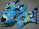 2003-2004 Suzuki GSXR 1000 Motorcycle Fairings - Blue White Yellow Rizla