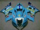 2003-2004 Suzuki GSXR 1000 Motorcycle Fairings - Blue White Yellow Rizla