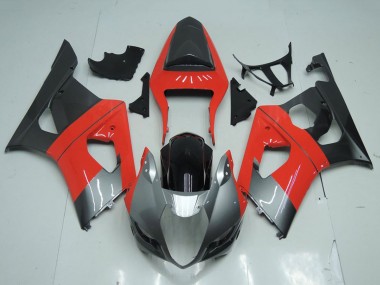 Shop 2003-2004 Suzuki GSXR 1000 Motorcycle Fairing - Red Silver Black