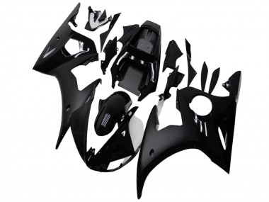 Shop 2003-2004 Yamaha YZF R6 Motorcycle Fairings - Glossy Black Matte Black