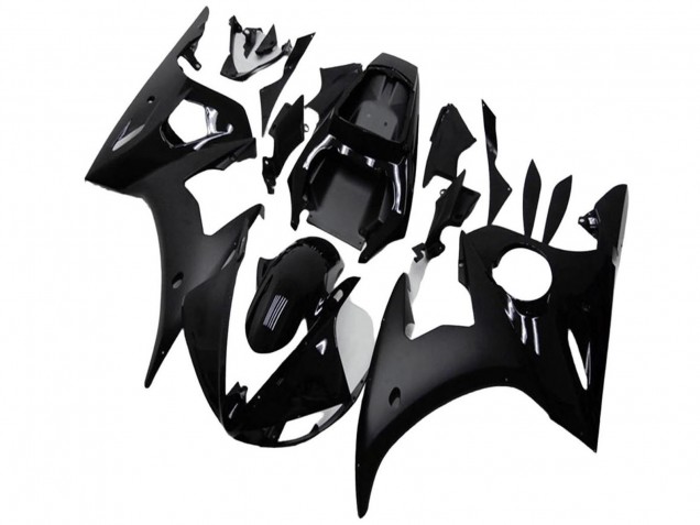 2003-2004 Yamaha YZF R6 Motorcycle Fairings - Glossy Black Matte Black