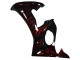 2003-2004 Yamaha YZF R6 Motorcycle Fairing - Glossy Black Red Flame