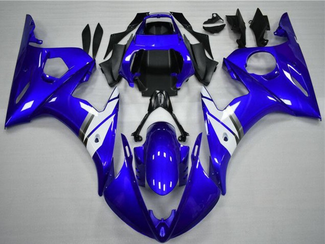 2003-2004 Yamaha YZF R6 Motorcycle Fairings - Blue White