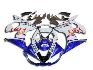 Shop 2003-2004 Yamaha YZF R6 Motorcycle Fairings - White Blue Red Fiat Motul Dunlop Michelin