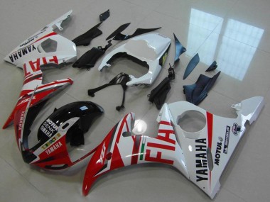 Shop 2003-2004 Yamaha YZF R6 Motorcycle Fairings - White Red Fiat Michelin Motul