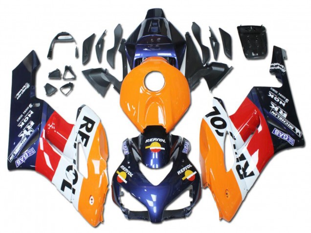 2004-2005 Honda CBR1000RR Motorcycle Fairings - Orange Red White Blue Repsol