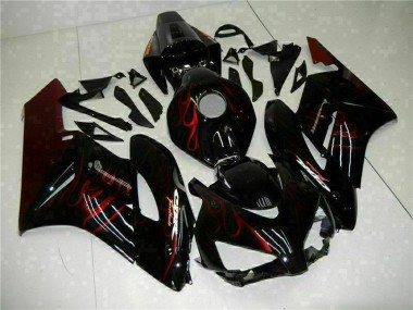 Shop 2004-2005 Honda CBR1000RR Motorcycle Fairings - Glossy Black Red Flame