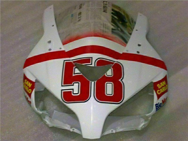 2004-2005 Honda CBR1000RR Motorcycle Fairings - White Red Yellow San Carlo 58