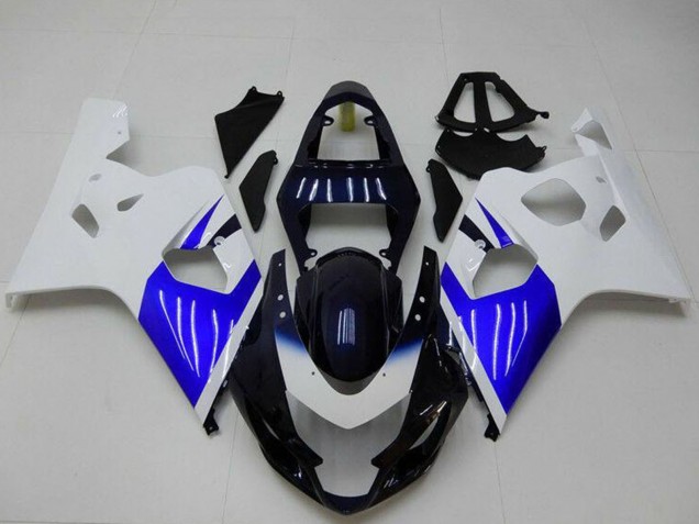 2004-2005 Suzuki GSXR 600/750 Bike Fairings - White Blue Black