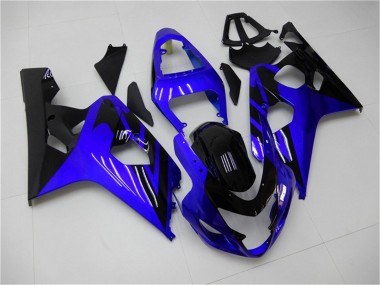 Shop 2004-2005 Suzuki GSXR 600/750 Motorcycle Fairings - Blue Glossy Black