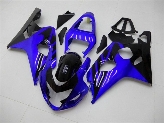 2004-2005 Suzuki GSXR 600/750 Motorcycle Fairings - Blue Glossy Black