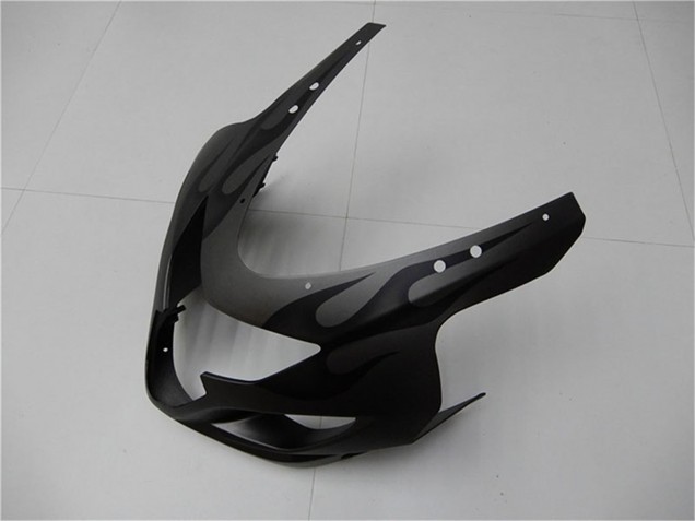 2004-2005 Suzuki GSXR 600/750 Motorcycle Fairings - Grey Black Flame