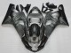 2004-2005 Suzuki GSXR 600/750 Motorcycle Fairings - Grey Black Flame