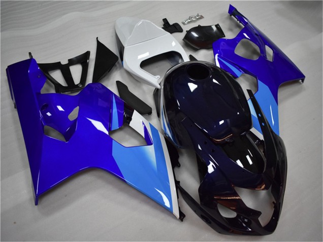 2004-2005 Suzuki GSXR 600/750 Motorcycle Fairing - White Blue Black