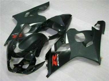Shop 2004-2005 Suzuki GSXR 600/750 Motorcycle Fairings - Glossy Black Matte Black Red Decal