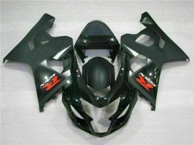 Shop 2004-2005 Suzuki GSXR 600/750 Motorcycle Fairings - Glossy Black Matte Black Red Decal
