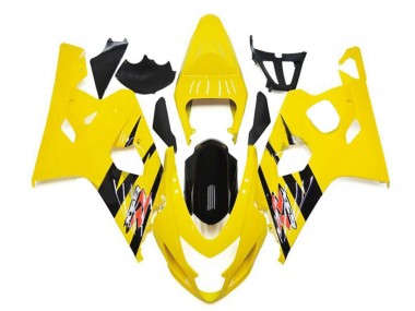 Shop 2004-2005 Suzuki GSXR 600/750 Motorcycle Fairings - Yellow Glossy Black