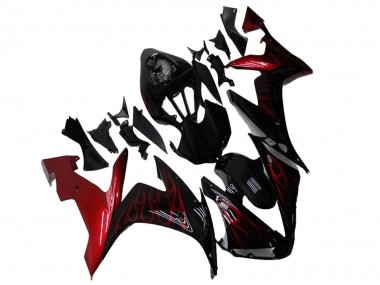 Shop 2004-2006 Yamaha YZF R1 Motorcycle Fairings - Glossy Black Red Flame