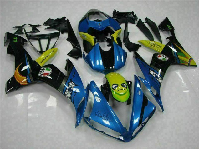 2004-2006 Yamaha YZF R1 Motorcycle Fairings - Blue Yellow Shark