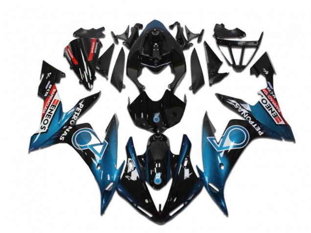 2004-2006 Yamaha YZF R1 Motorcycle Fairings - Teal Blue Glossy Black Red Petronas ENEOS