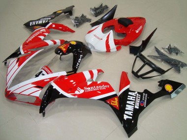 Shop 2004-2006 Yamaha YZF R1 Motorcycle Fairings - Red White Black Santander