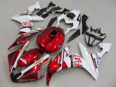 Shop 2004-2006 Yamaha YZF R1 Motorcycle Fairings - White Red Fiat Motul
