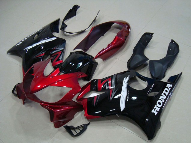 2004-2007 Honda CBR600 F4i Motorcycle Fairings Kit - Red Glossy Black