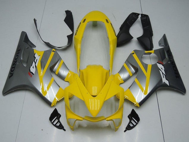2004-2007 Honda CBR600 F4i Motorcycle Fairings - Yellow Silver