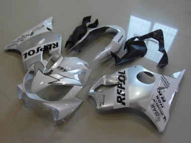 Shop 2004-2007 Honda CBR600 F4i Motorcycle Fairings - White Silver Black Repsol