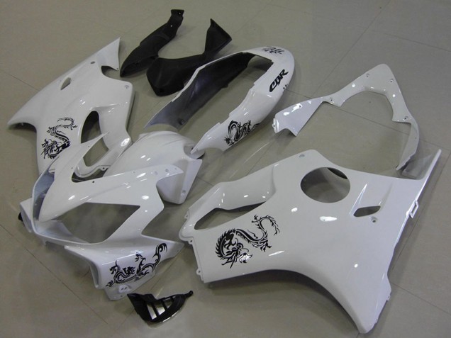 2004-2007 Honda CBR600 F4i Motorcycle Fairings - White Dragon