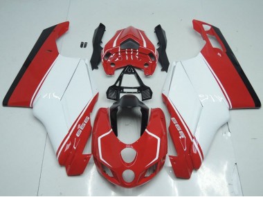 Shop 2005-2006 Ducati 999 Motorcycle Fairings - White Red Glossy Black