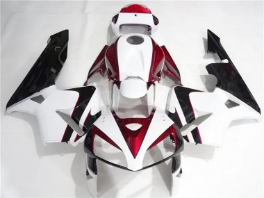 Shop 2005-2006 Honda CBR600RR Motorcycle Fairings Kits - White Red Black