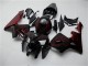 2005-2006 Honda CBR600RR Motorcycle Fairing Kits - Glossy Black Red Flame