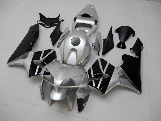 2005-2006 Honda CBR600RR Motorcycle Fairing - Silver Black