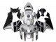 2005-2006 Honda CBR600RR Motorcycle Fairing - Silver Black