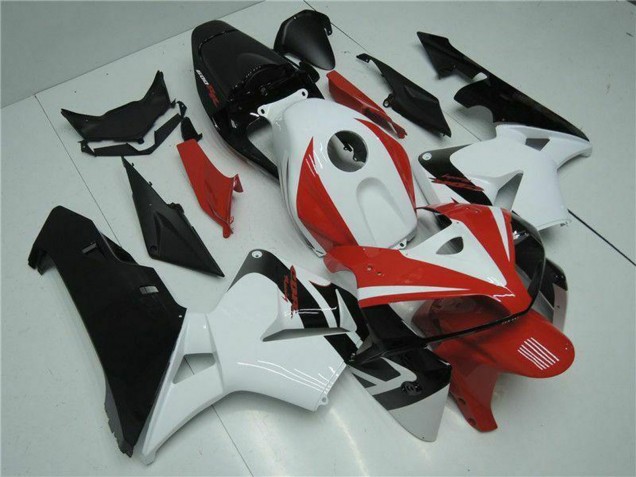 2005-2006 Honda CBR600RR Motorcycle Fairing Kits - White Red Black