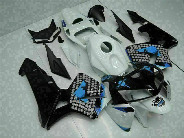 2005-2006 Honda CBR600RR Motorcycle Fairings - White Black Green