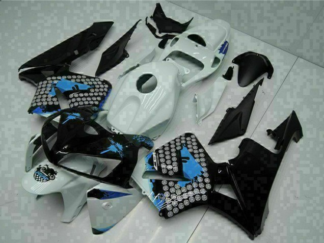 2005-2006 Honda CBR600RR Motorcycle Fairings - White Black Green