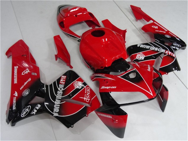 2005-2006 Honda CBR600RR Motorcycle Fairings Kit - Red Black