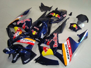 Shop 2005-2006 Honda CBR600RR Motorcycle Fairings - Dark Blue Orange Red Bull Repsol