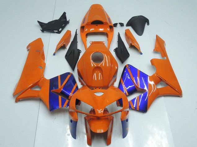 2005-2006 Honda CBR600RR Motorcycle Fairings - Orange Blue