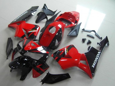 Shop 2005-2006 Honda CBR600RR Motorcycle Fairings - Red Glossy Black