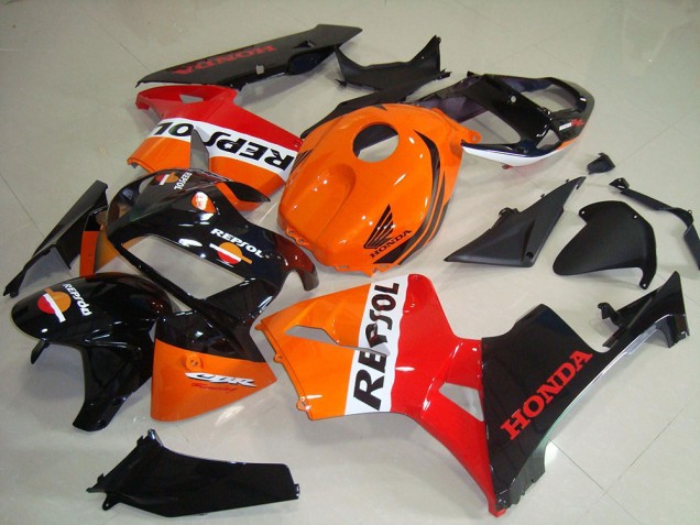 2005-2006 Honda CBR600RR Motorcycle Fairing Kits - Orange White Red Glossy Black Repsol