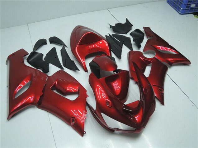 2005-2006 Kawasaki ZX6R Motorcycle Fairings - Candy Red