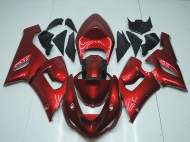 Shop 2005-2006 Kawasaki ZX6R Motorcycle Fairings - Candy Red