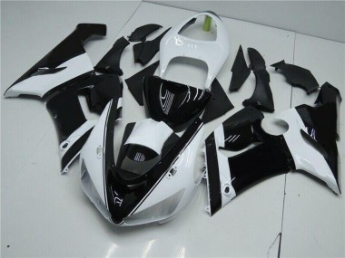 Shop 2005-2006 Kawasaki ZX6R Motorcycle Fairings - White Glossy Black